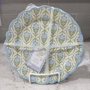 Set 4 Lillian August French Farmhouse 9” Salad Dessert Plates Floral Melamine